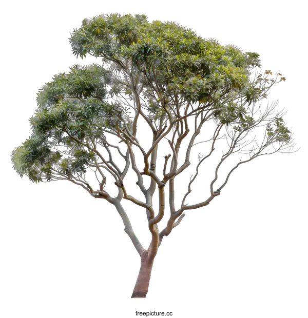 [Transparent Background PNG]Green Tree Isolated on White Background