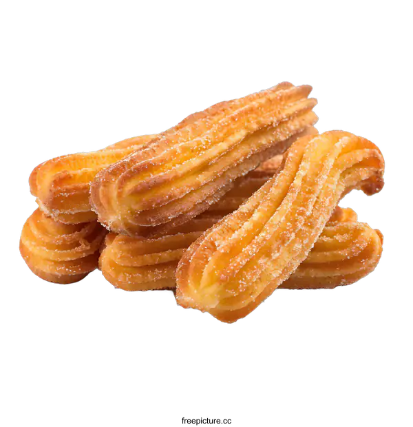 [Transparent Background PNG]Churros with Sugar on White Background