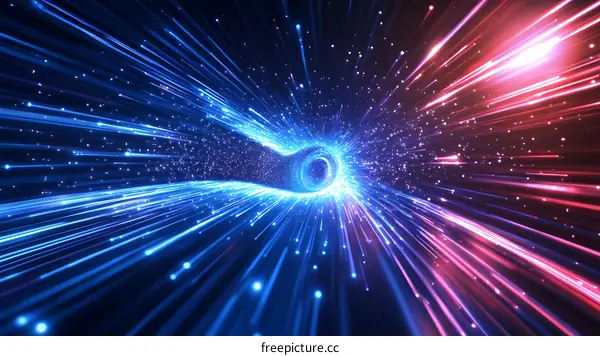 Abstract Colorful Light Rays Futuristic Design