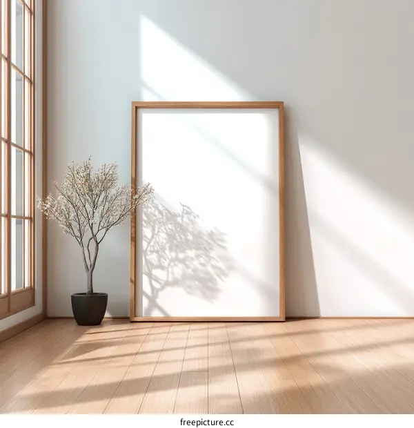 Minimalist Interior Design with Empty Frame