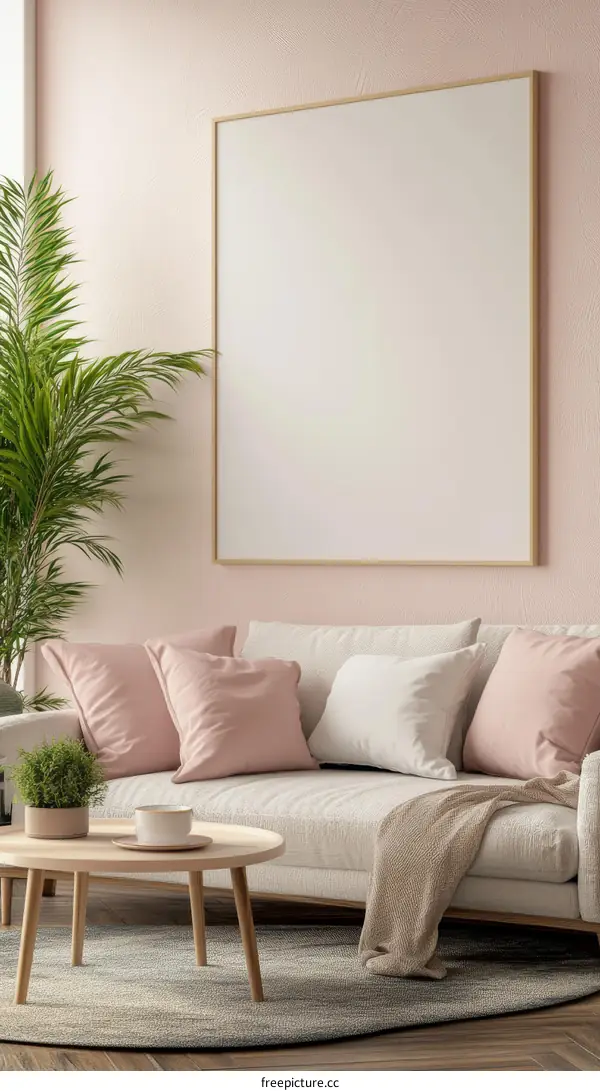 Modern Living Room Interior Design Mockup