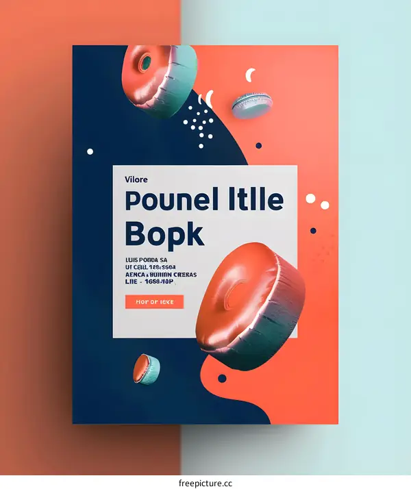 Abstract 3D Design of Donut and Macaron Shapes