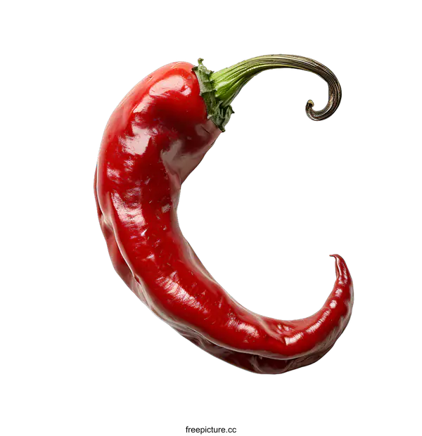 [Transparent Background PNG]A red chili pepper on a white background