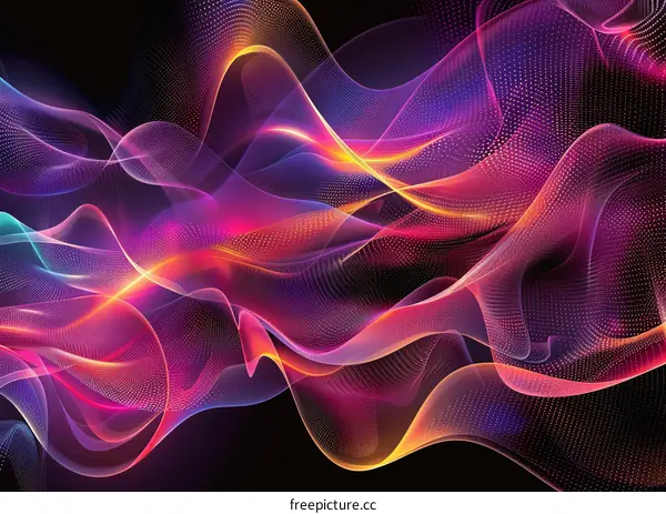 Abstract Colorful Flowing Lines