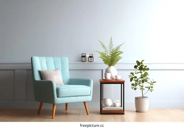 Modern Cozy Living Room Interior Design Illustration