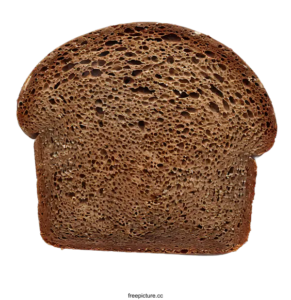 [Transparent Background PNG]Close Up Of A Slice Of Brown Bread