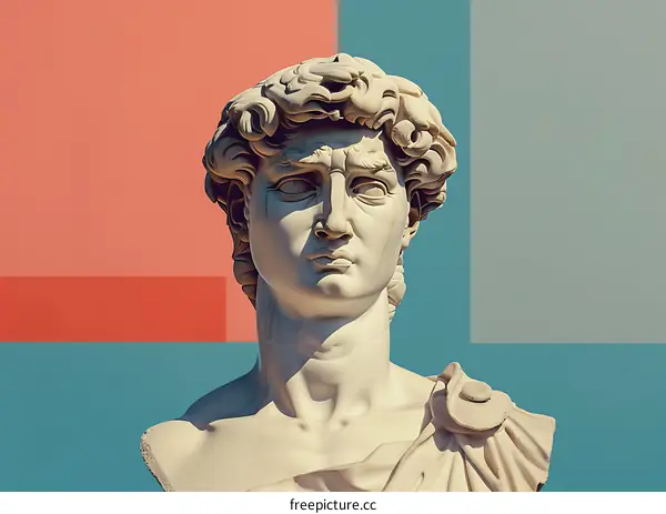 David Statue Bust Minimalist Art