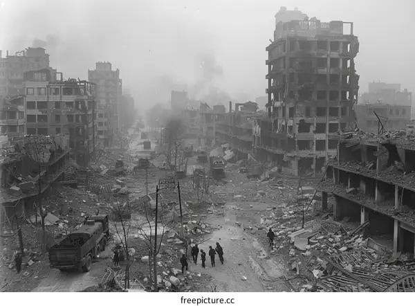Post-war ruins of Nanjing, China, 1937