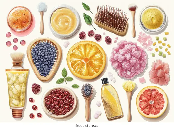 Beauty products and natural ingredients for skin care