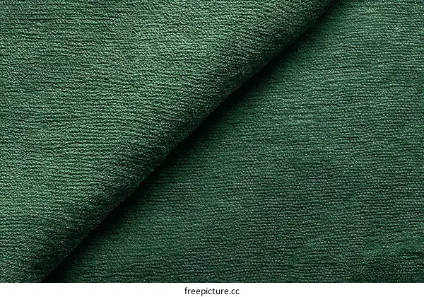 Deep Green Fabric Texture Closeup