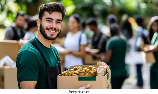 Volunteer Group Food Distribution Event