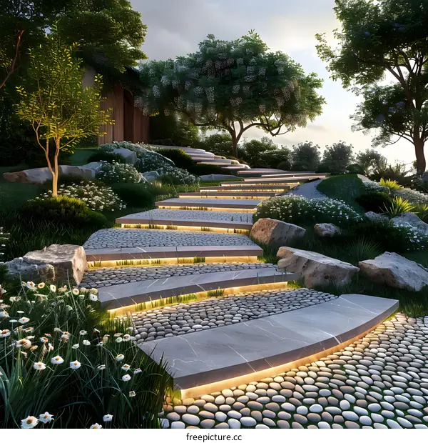 Garden landscape design renderings
