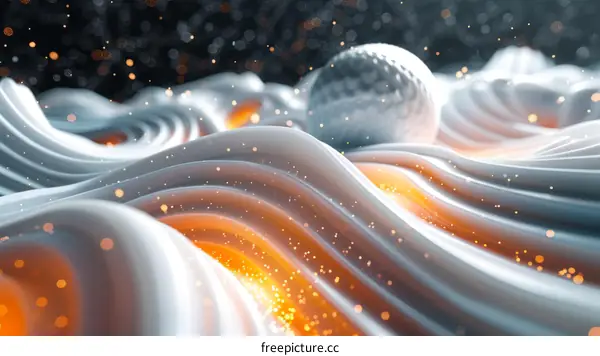 Abstract Futuristic Golf Ball