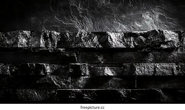 Dark Gray Stone Wall Texture Background