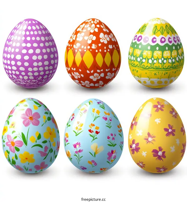 Collection of Decorated Easter Eggs
