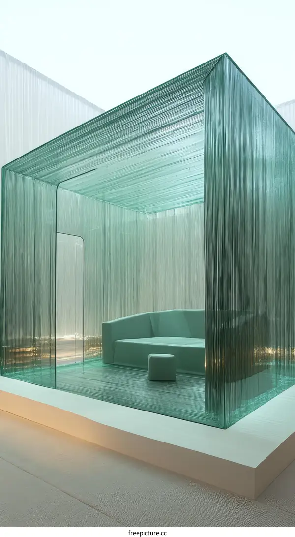 Modern Glass Cubicle with Soft Seating
