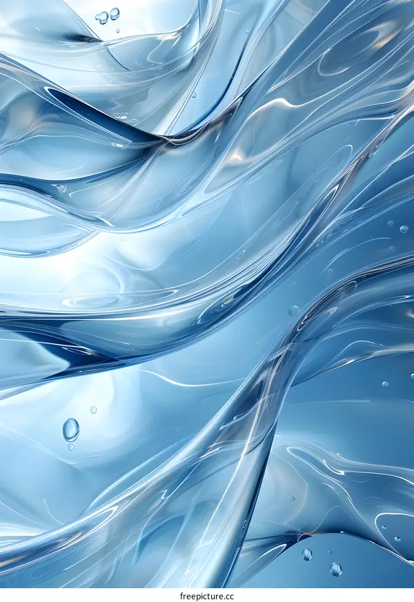 Abstract Blue Waves Background