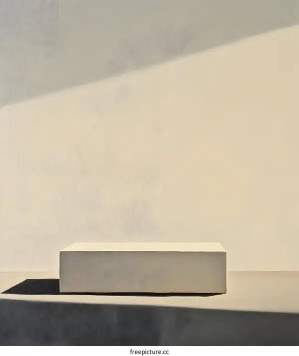 Abstract Minimalist Artwork with a White Platform