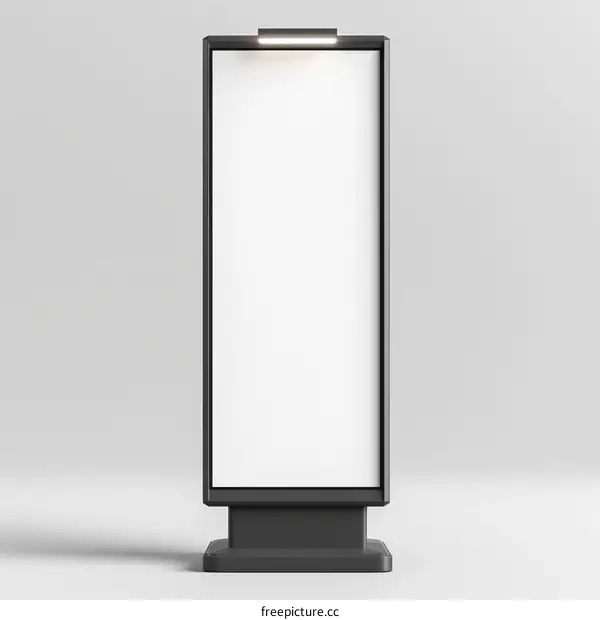 Blank Billboard Mockup Isolated on White Background 3D Rendering
