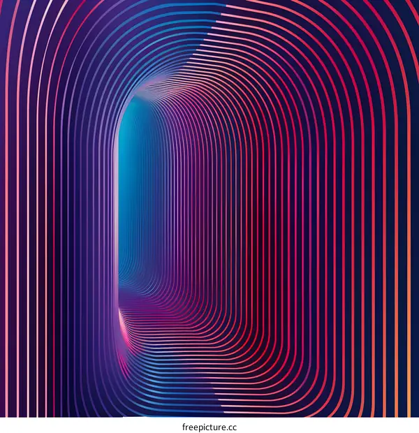Abstract Neon Tunnel Background