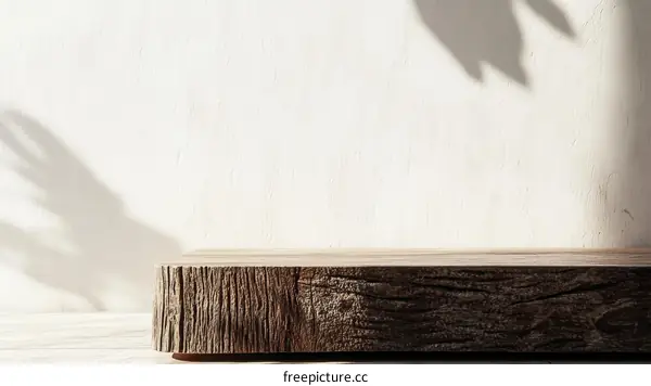 Wooden Display Stand with Natural Light