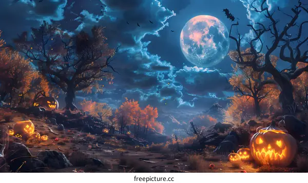 Halloween Pumpkin Field