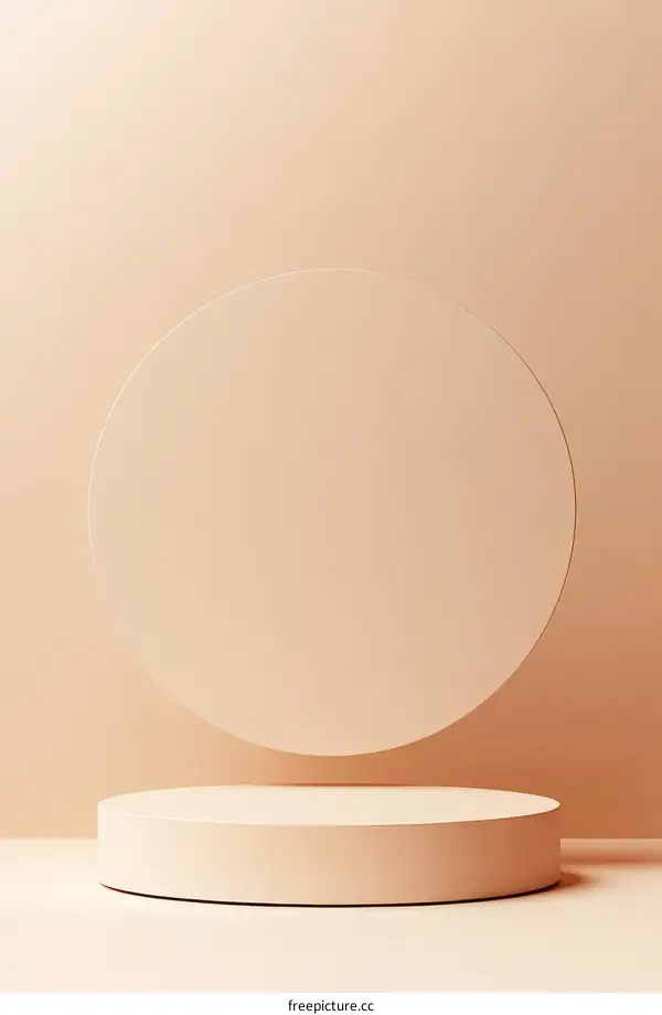 Beige Geometric Circle Display Stand