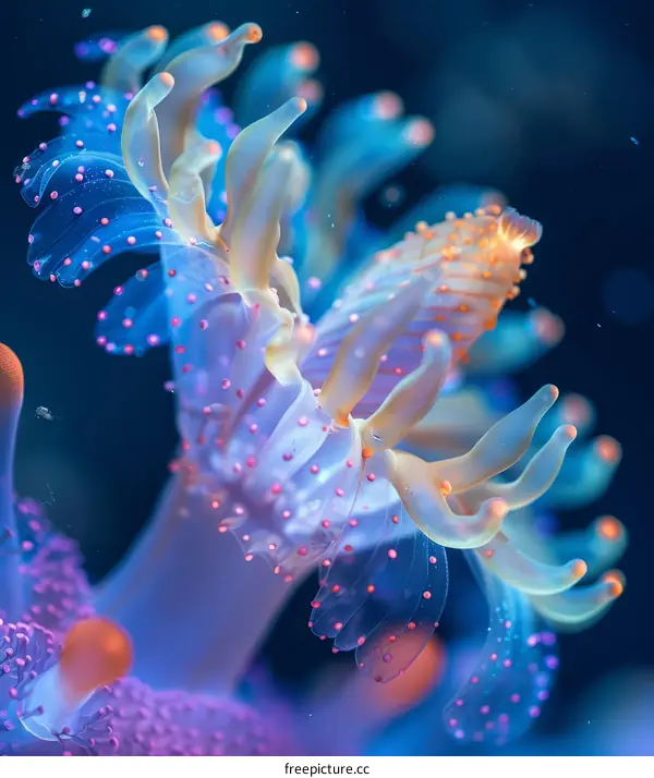 Close-Up of Jellyfish Underwater