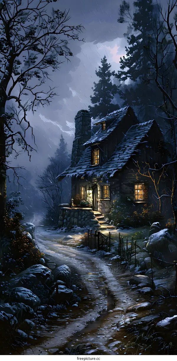fantasy cottage in the woods