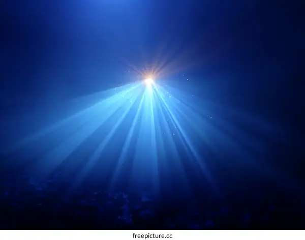 Underwater Light Beam Illustration