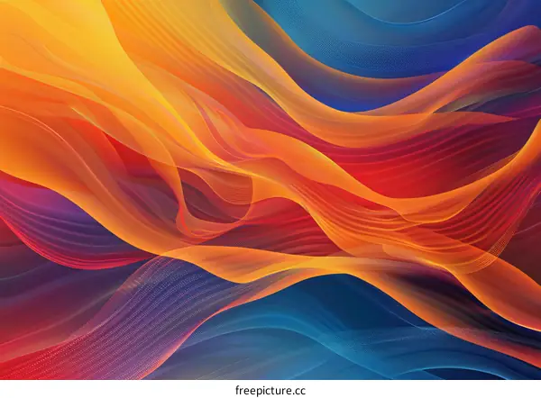 Abstract Colorful Flowing Lines Background