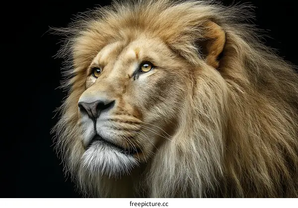 Close-up Portrait of a Majestic Lion