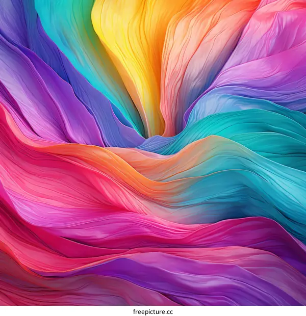 Smooth and Vibrant Abstract Painting with Dynamic Brushstrokes