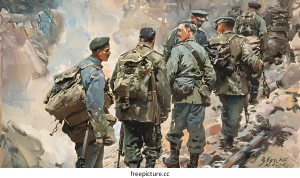 British Soldiers on the March