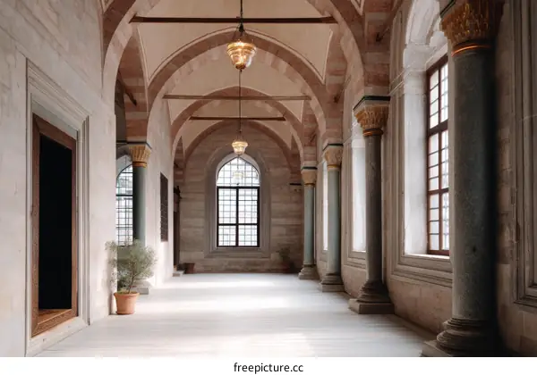 An Ancient Turkish Palace Corridor