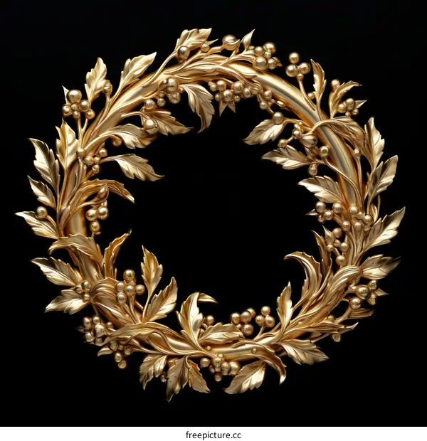Golden Laurel Wreath for Victory and Success