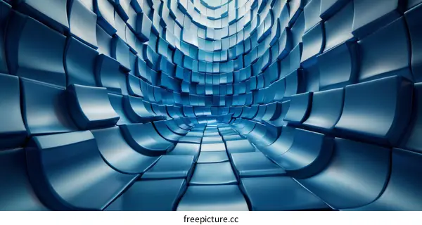 Blue Futuristic Tunnel