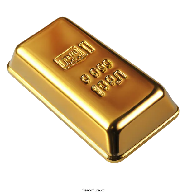 [Transparent Background PNG]Gold Bullion Bar Illustration