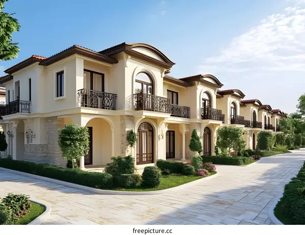 Luxury Mediterranean Style Homes with Balconies