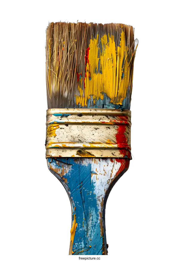 [Transparent Background PNG]Used Paintbrush on White Background