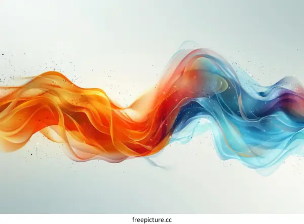 Abstract Flowing Colors Background Design