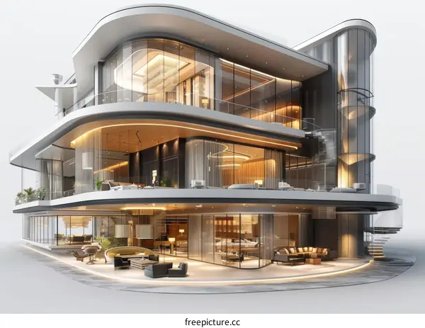 Modern Architectural Design of a Luxurious House