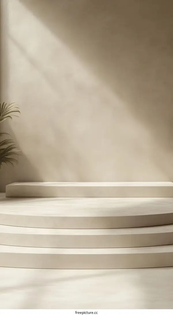 Beige Minimalist  Product Display  Stage