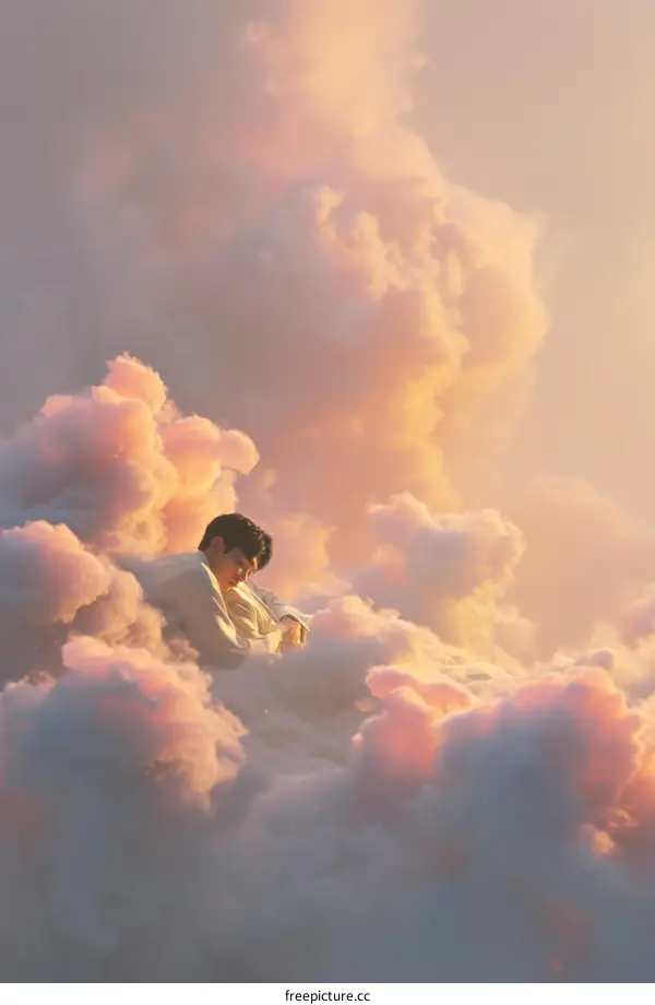 A Man Sleeping in a Cloud