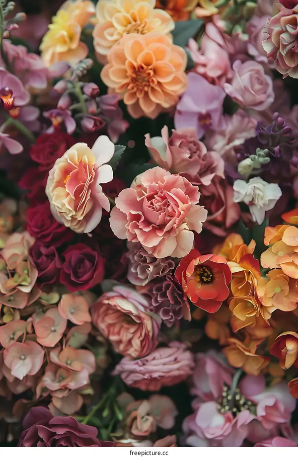 Close Up of a Variety of Flowers in Different Colors