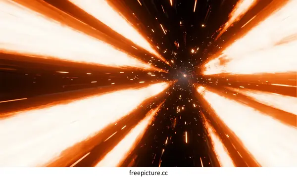A Stunning Visualization of a Bright Starburst with Radiant Energy