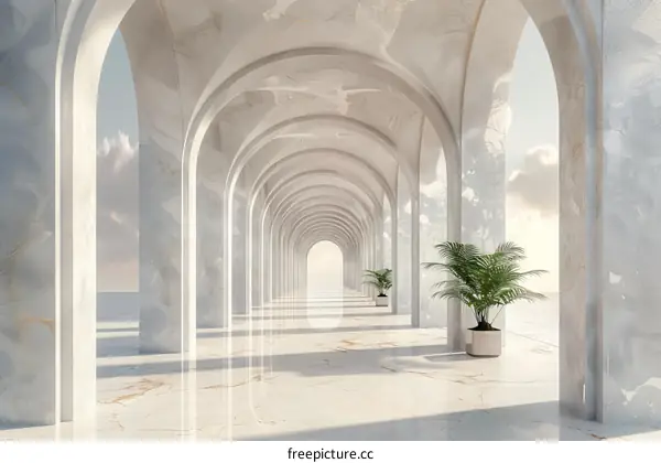 Elegant Archway Corridor Architectural Design