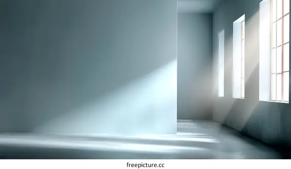 Empty Modern Interior Studio with Sunlight