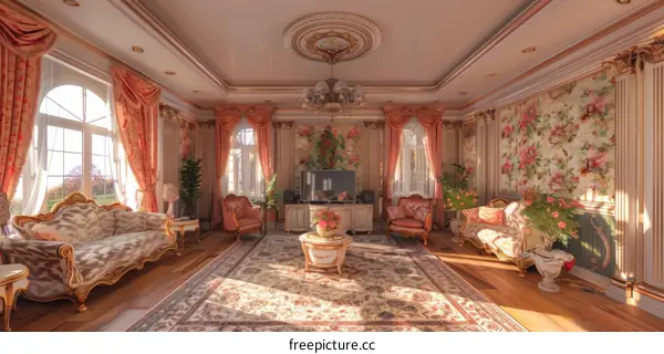 European Style Living Room Interior