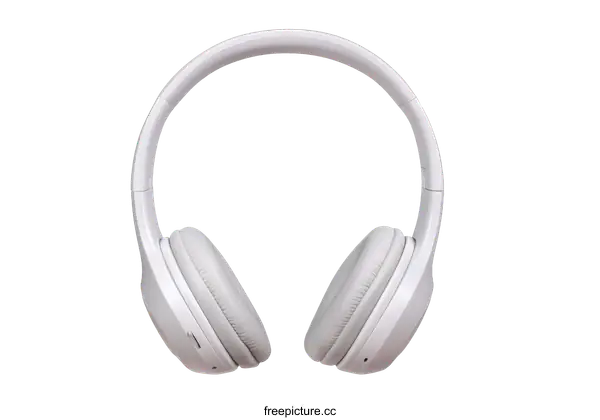 [Transparent Background PNG]White Over-Ear Headphones on White Background